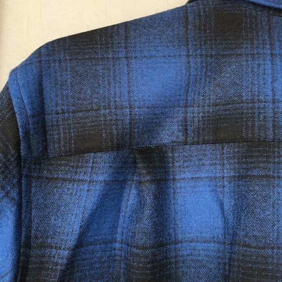 Pendleton NWT Royal & Black Plaid NWT Sz Med & Large - Picture 8 of 10